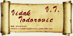 Vidak Todorović vizit kartica